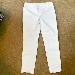 White Tribal Moto Jeggings 10